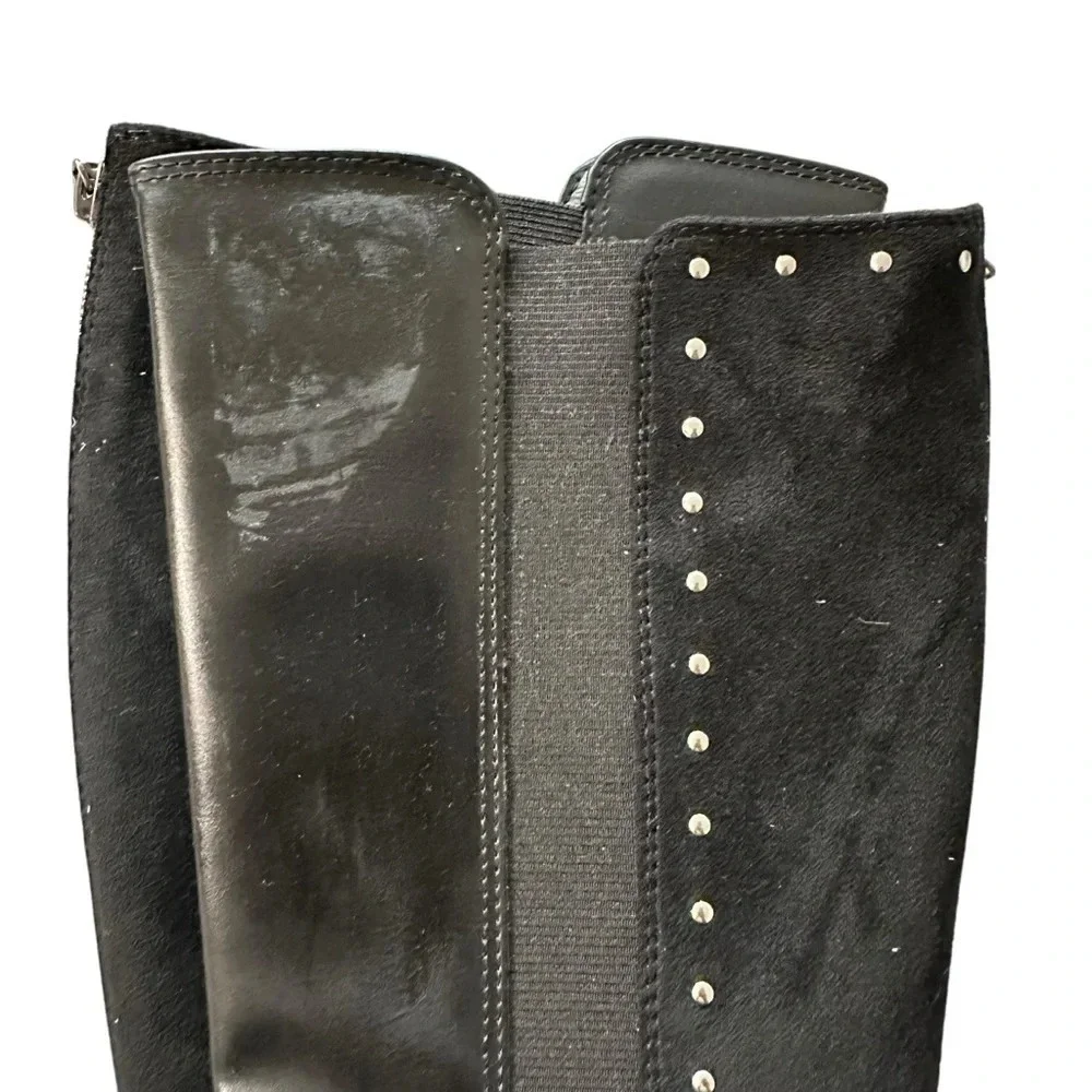 Madden Girl size 4 black tall boots with embellishments